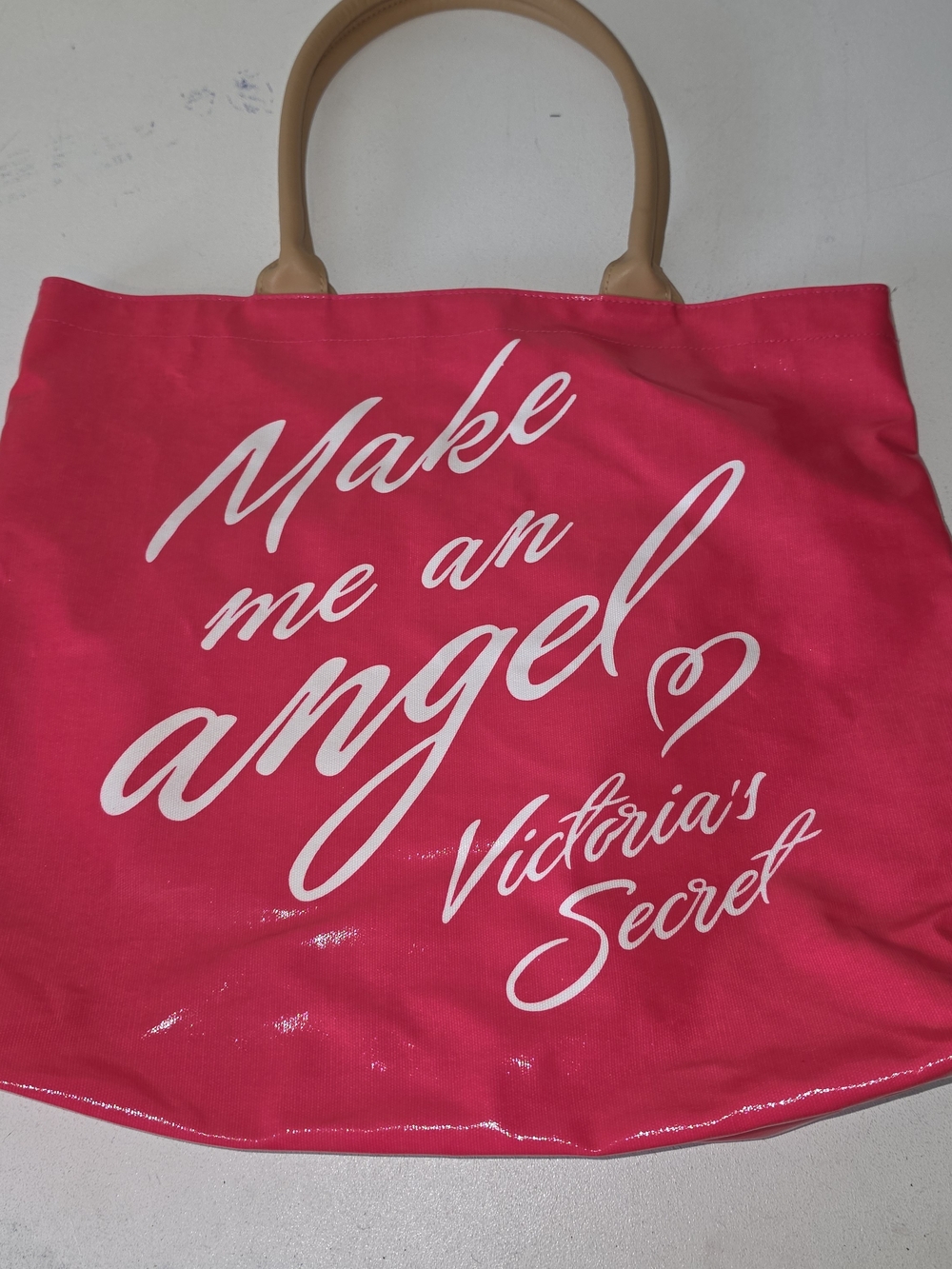 Victoria's Secret Pink Canvas 'Make Me an Angel' Tote